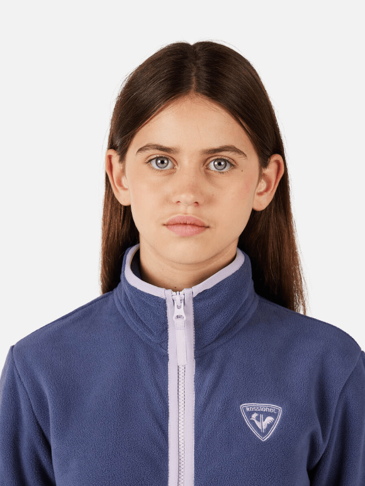 Strawpile Fleece Midlayer m/lynlås - Børn - Night Blue - Gumpel & Co