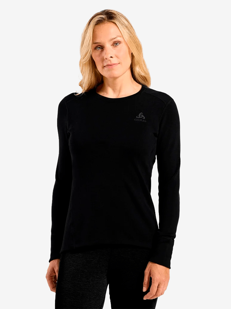 Womens Natural Merinould 260g/m2 Skiundertrøje - Black - Gumpel & Co