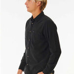 Men's Washed Long Sleeve Skjorte - Herre - Washed Black - Gumpel & Co