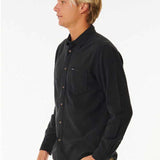 Men's Washed Long Sleeve Skjorte - Herre - Washed Black - Gumpel & Co