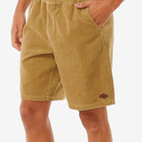 Classic Surf Cord Volley Short - Herre - Dark Khaki - Gumpel & Co
