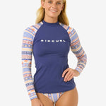 San Carlos Long Sleeve UPF Rash Vest - Dame - Dark Blue - Gumpel & Co