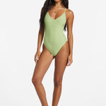 Billabong Tanlines Sage High Leg One-Piece Badedragt - Palm Green