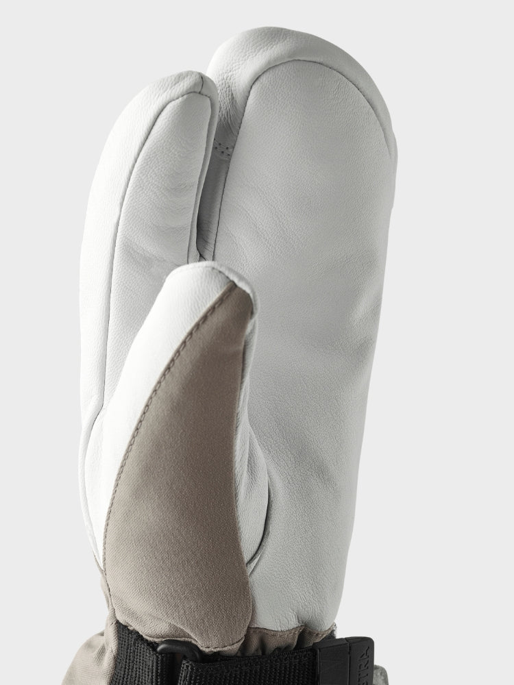 Female Heli 3 - finger Skihandsker - Dame - Khaki/Off White - Gumpel & Co