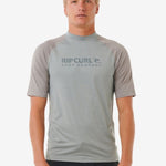 Shock UV Short Sleeve Rash Vest - Herre - Light Grey Marle - Gumpel & Co