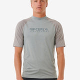 Shock UV Short Sleeve Rash Vest - Herre - Light Grey Marle - Gumpel & Co