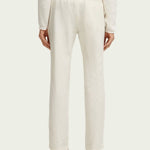 Men's Warren Straight Leg Hørbukser - Herre - White - Gumpel & Co