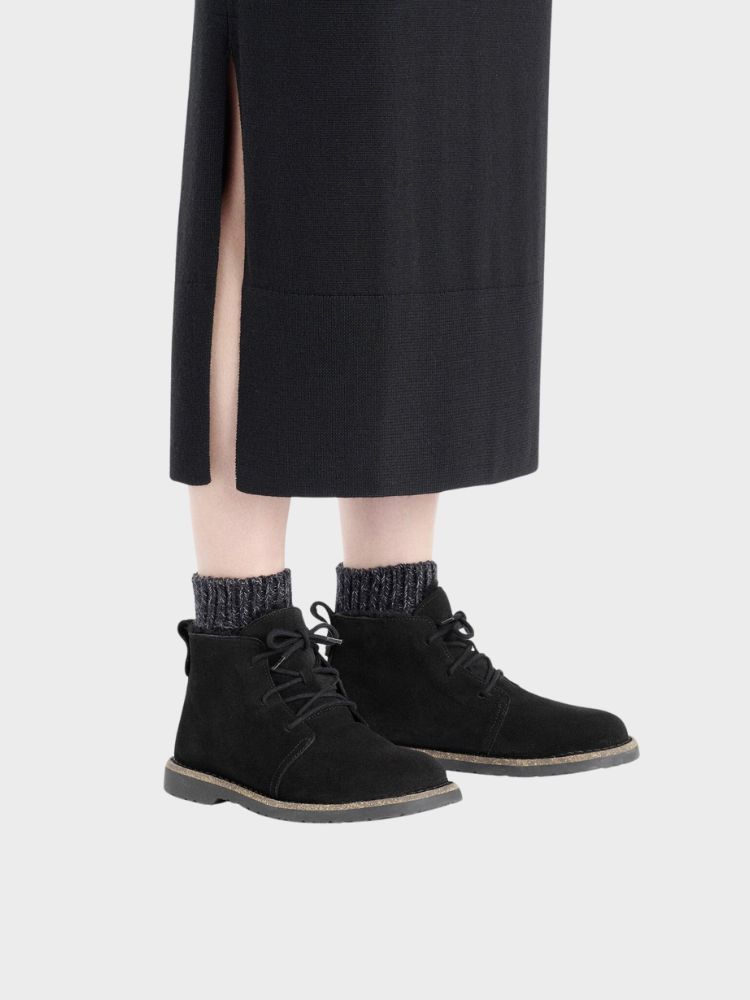 Uppsala Mid Shearling - Women - Black - Gumpel & Co