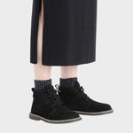 Uppsala Mid Shearling - Women - Black - Gumpel & Co