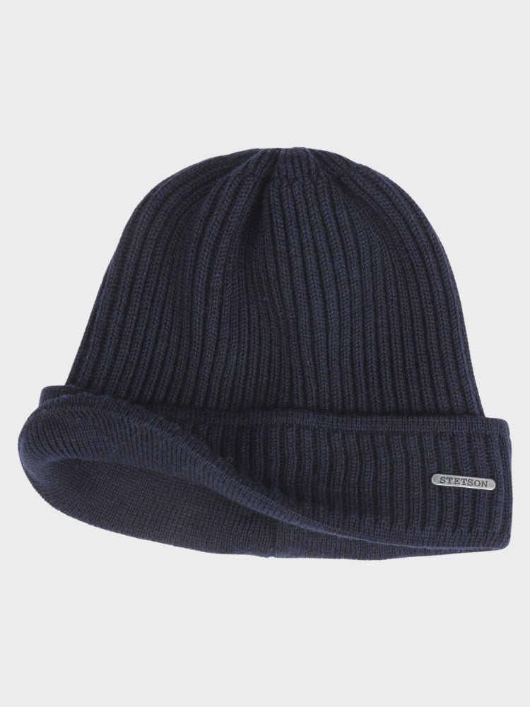 Merino Beanie - Unisex - Navy - Gumpel & Co