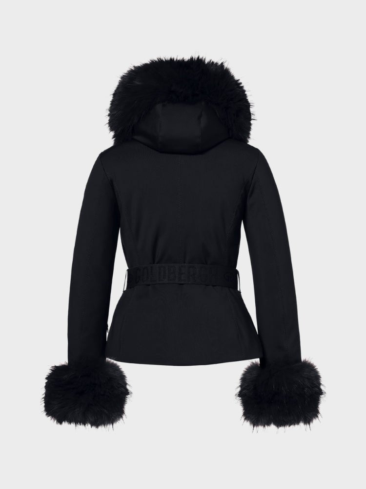 Giselle Skijakke Faux Fur - Womens - Black - Gumpel & Co