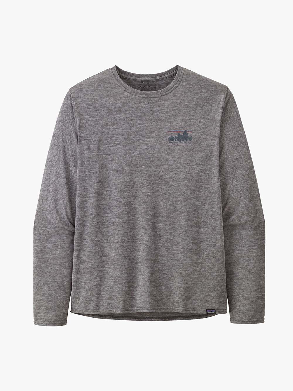 Capilene Cool Daily Graphic UV T-shirt - Herre - Skyline Feather Grey - Gumpel & Co