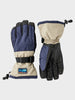 Gauntlet Sr. 5-finger ski glove - unisex - Navy/Beige