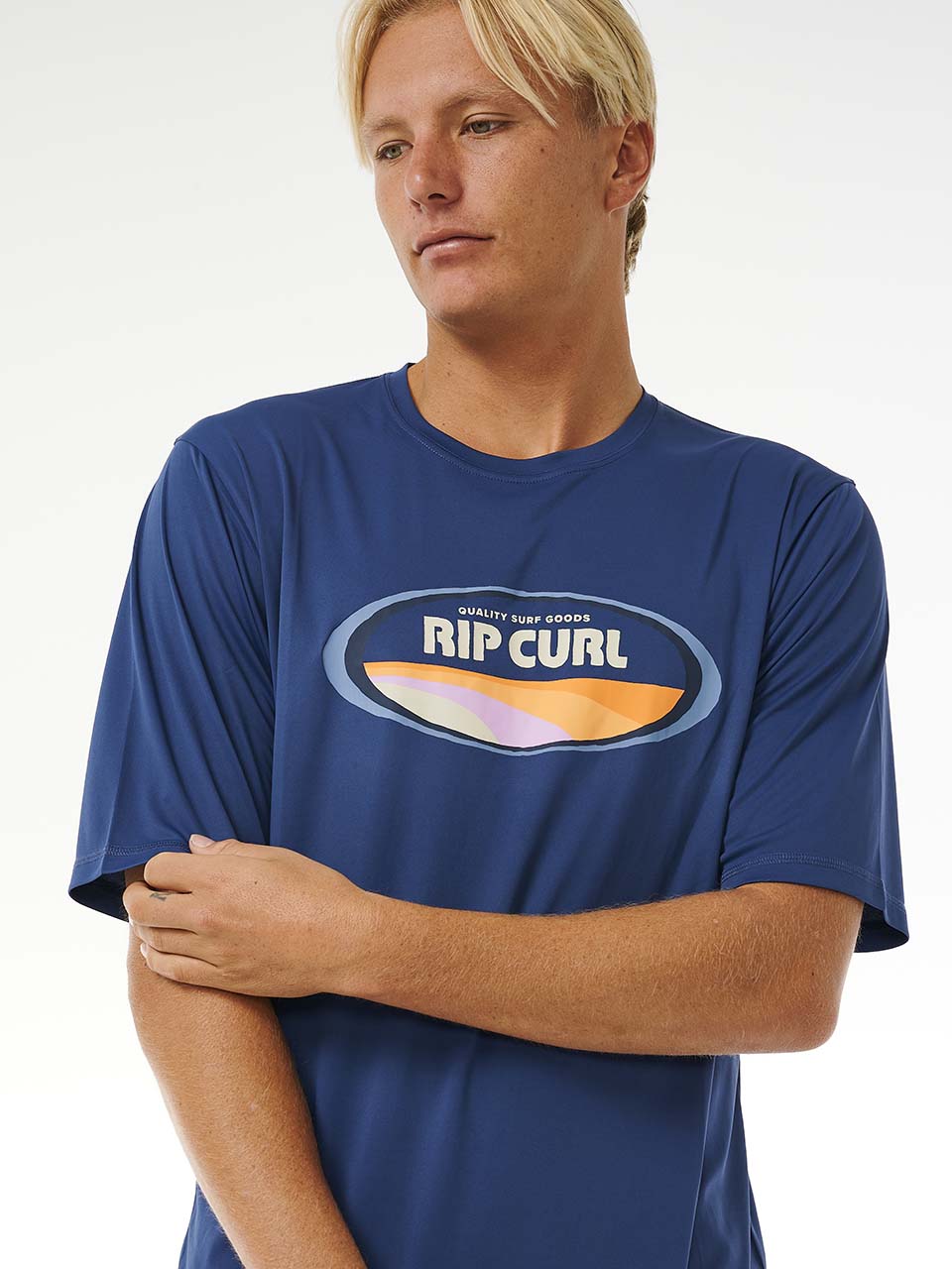 Men's Mumma Surflite UPF 50+ S/S UV T-shirt - Herre - Washed Navy - Gumpel & Co