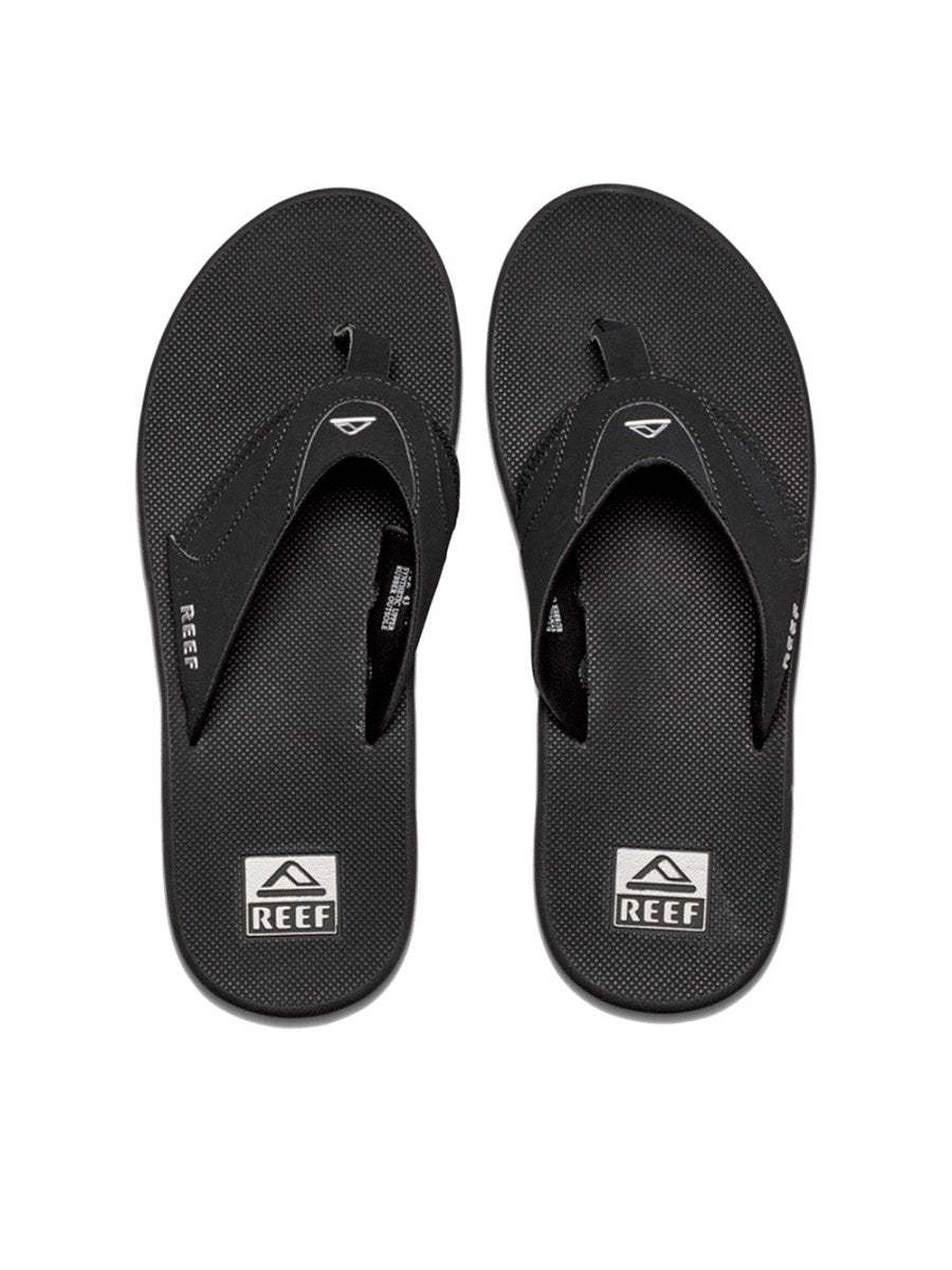 FANNING LOW KLIPKLAPPER TIL HERRE | BLACK/SILVER - Gumpel & Co