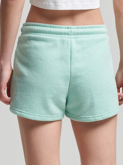 Women's Vintage Logo Jersey shorts i økologisk bomuld | Dame | Minted Marl - Gumpel & Co