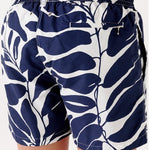 Men's Pietro Leaf Badeshorts - Herre - Marine - Gumpel & Co