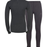 Women's Active Warm Skiundertøjssæt - Dark Grey/Grey Melange - Gumpel & Co