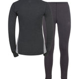 Women's Active Warm Skiundertøjssæt - Dark Grey/Grey Melange - Gumpel & Co