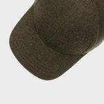 Baseball Wool/Cashmere Cap - Unisex - Moss - Gumpel & Co