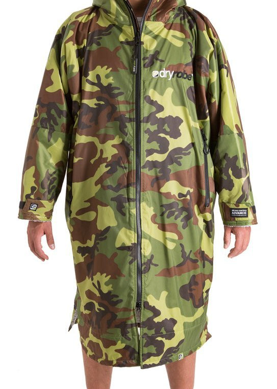 Advance Long Sleeve Surf Poncho | Voksne | Camo/Grey - Gumpel & Co