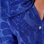 Men's Dan Jacquard Terry Shorts - Royal Blue - Gumpel & Co