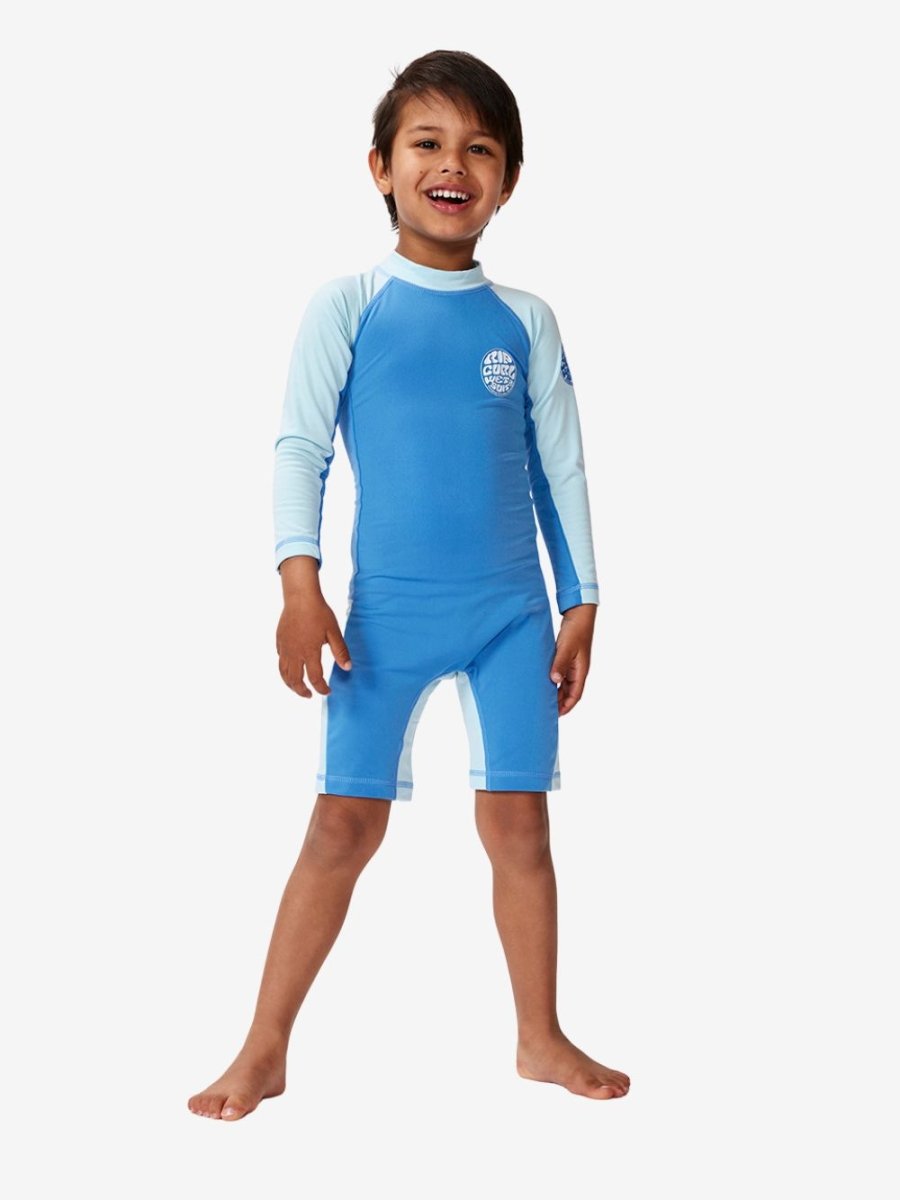 Icons UV Brushed Long Sleeve Spring Rash Vest - Børn - Blue Gum - Gumpel & Co