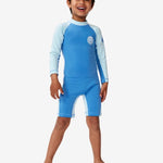 Icons UV Brushed Long Sleeve Spring Rash Vest - Børn - Blue Gum - Gumpel & Co