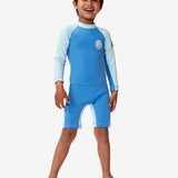 Icons UV Brushed Long Sleeve Spring Rash Vest - Børn - Blue Gum - Gumpel & Co