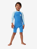 Icons UV Brushed Long Sleeve Spring Rash Vest - Kids - Blue Gum