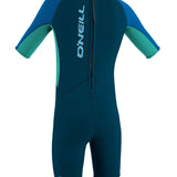 Toddler Reactor 2mm Back Zip S/S shorty våddragt - Børn - Slate/Ocean/Aqua - Gumpel & Co