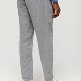 Men's Drawstring Hør Buks - Herre - Dark Navy/Optic - Gumpel & Co