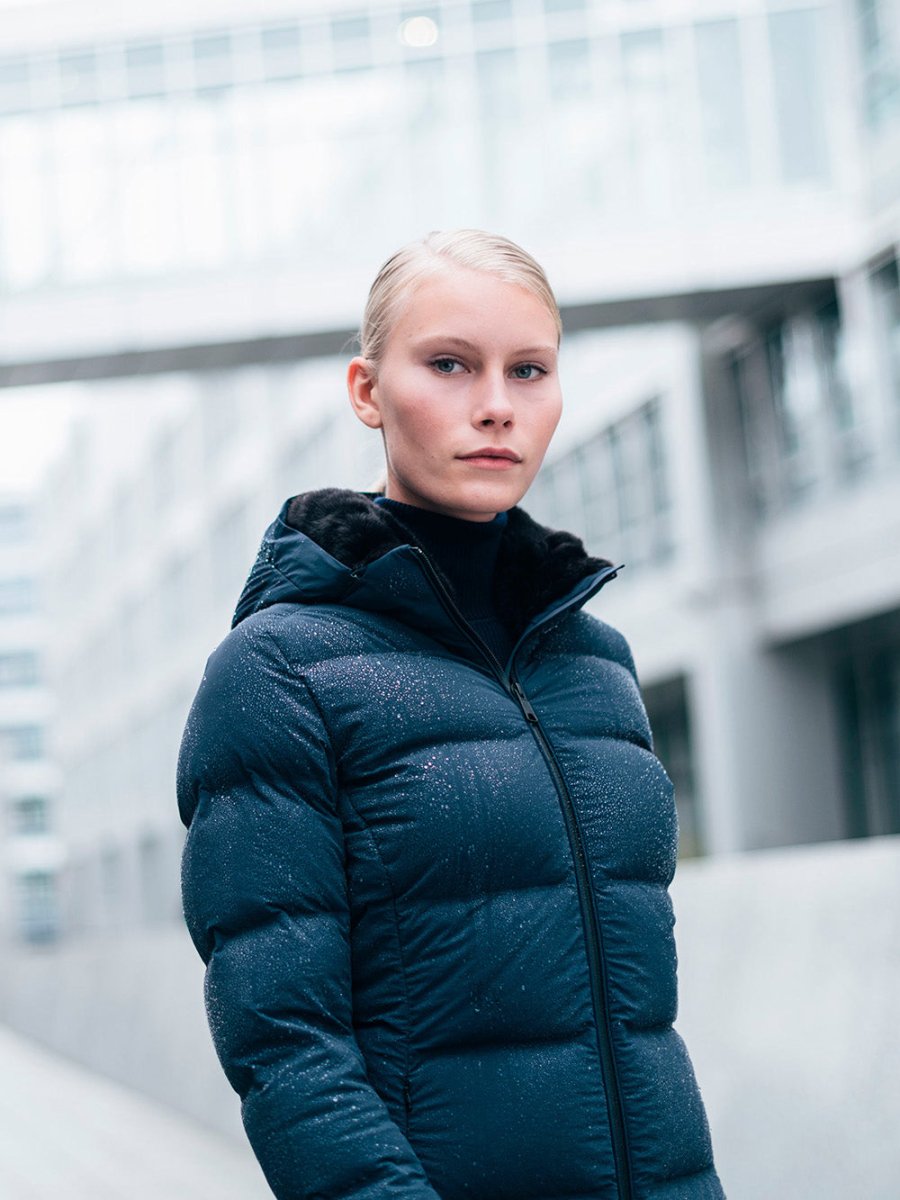 Enigma Dunfrakke - Dame - Navy - Gumpel & Co