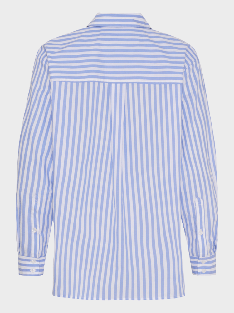 Vigga - Skjorte til damer - White/Powder Blue - Gumpel & Co