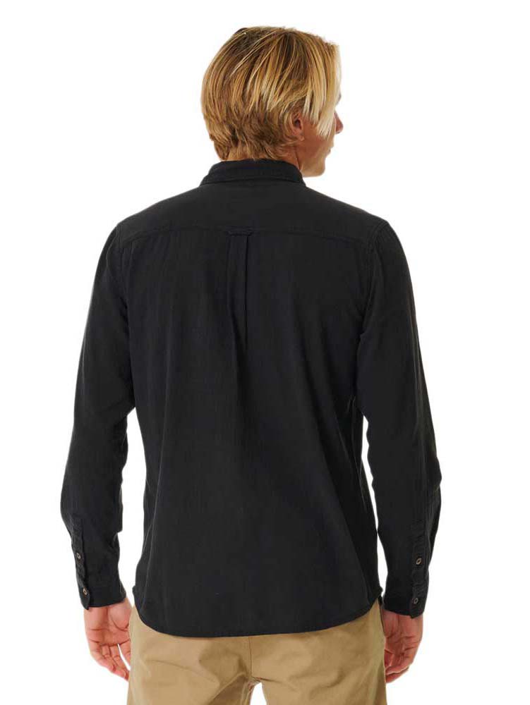 Men's Washed Long Sleeve Skjorte - Herre - Washed Black - Gumpel & Co