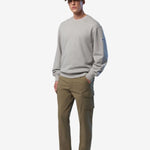 Sweatshirt with side ribbing - Men - Grey Melange - Gumpel & Co