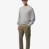 Sweatshirt with side ribbing - Men - Grey Melange - Gumpel & Co