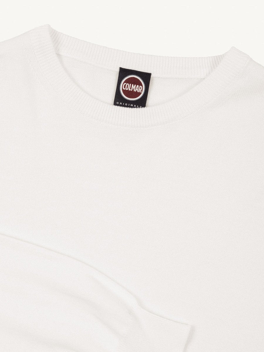 Men's Sweater m. Rund Hals - Herre - White - Gumpel & Co