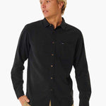 Men's Washed Long Sleeve Skjorte - Herre - Washed Black - Gumpel & Co