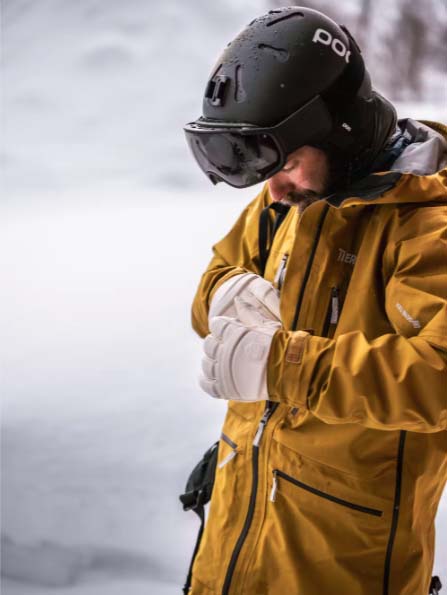 Fall Line 5 - finger Skihandsker - Unisex - Almond White/Almond - Gumpel & Co