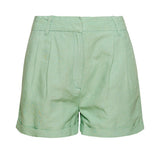 Women's Studios shorts i hør | Dame | Blue Surf - Gumpel & Co