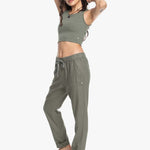 Women's On The Seashore Hørbukser - Dame - Agave Green - Gumpel & Co