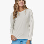 LS Capilene Cool Daily Graphic UV Tshirt - Dame - Boardlogo White - Gumpel & Co