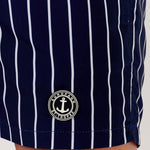Men's Sid Striped Badeshorts - Herre - Marine - Gumpel & Co