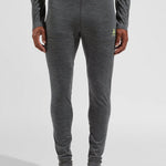 Men's Performance Merinould 150g/m2 Skiunderbukser - Herre - Dark Grey Melange/Green - Gumpel & Co