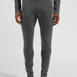 Men's Performance Merinould 150g/m2 Skiunderbukser - Herre - Dark Grey Melange/Green - Gumpel & Co