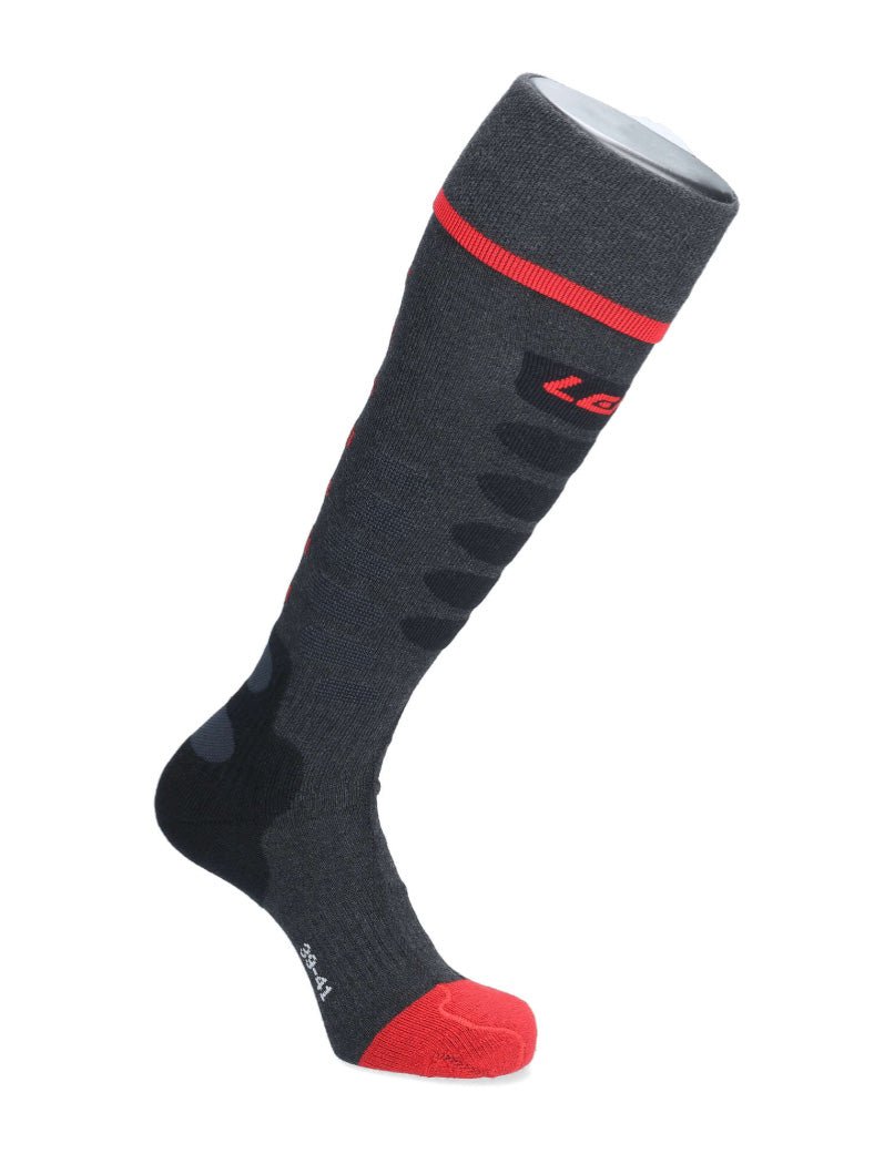 Heat Socks 5.1 Toe Cap Skistrømper - Unisex - Anthracit/Red - Gumpel & Co
