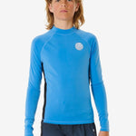 Icons UV Brushed Long Sleeve Rash Vest - Børn - Blue Gum - Gumpel & Co