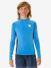 Icons UV Brushed Long Sleeve Rash Vest - Kids - Blue Gum