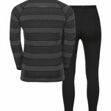 Kids Active Warm Base Layer Skiundertøjssæt - Børn - Black/Grey Melange - Gumpel & Co